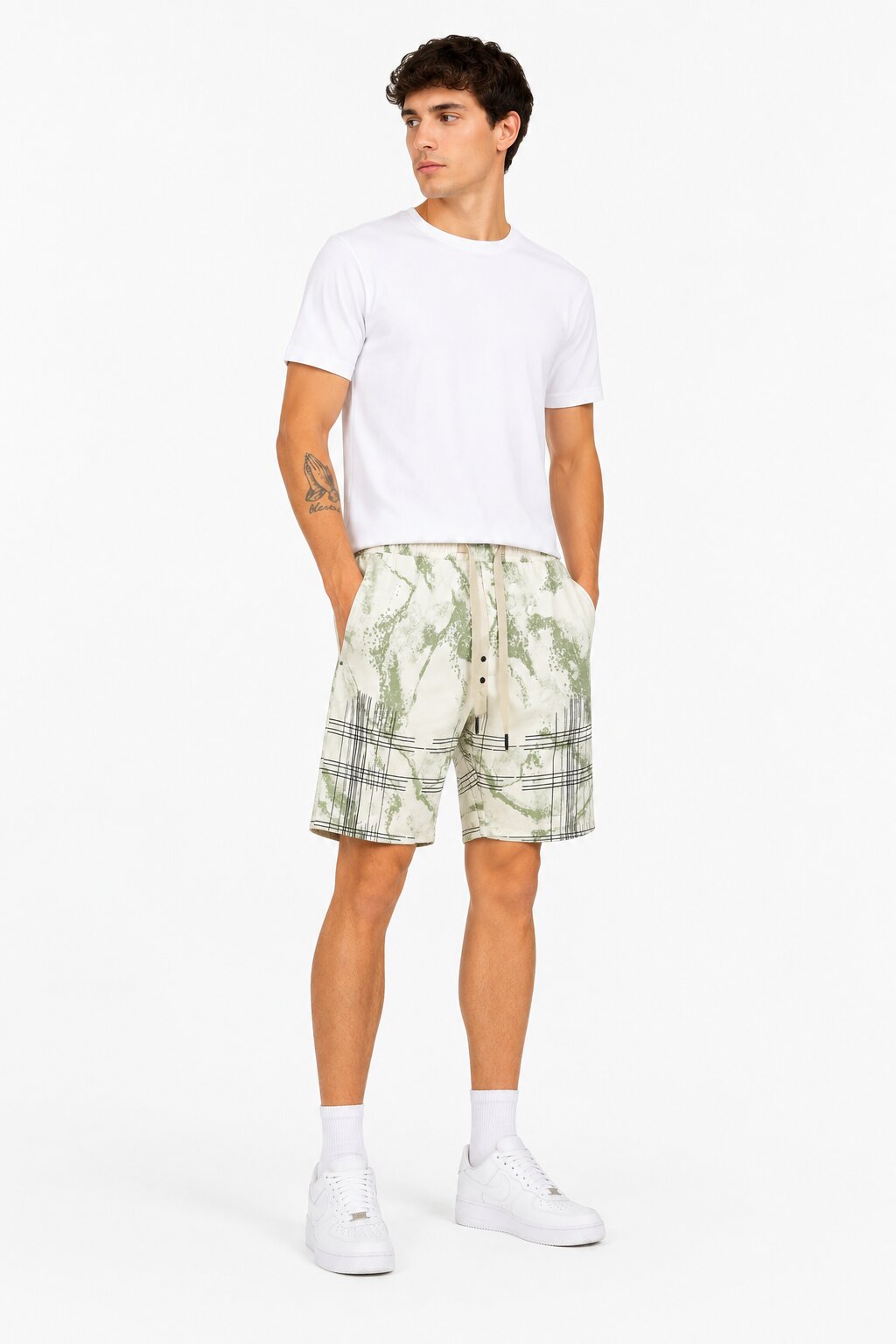 Buy Pista Abstract Print Shorts Online Shopping view 1