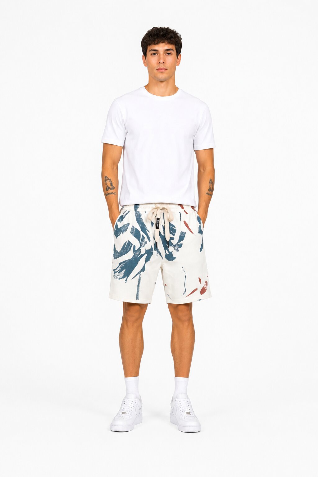 Buy Airforce Abstract Print Casual Shorts Online Shopping view 1