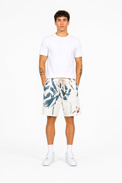 Airforce Abstract Print Casual Shorts