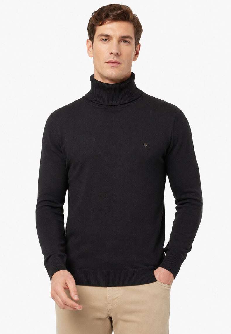 Black Turtle Neck Sweatshirt