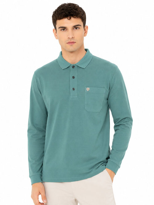 Teal Pocket Polo T-Shirt