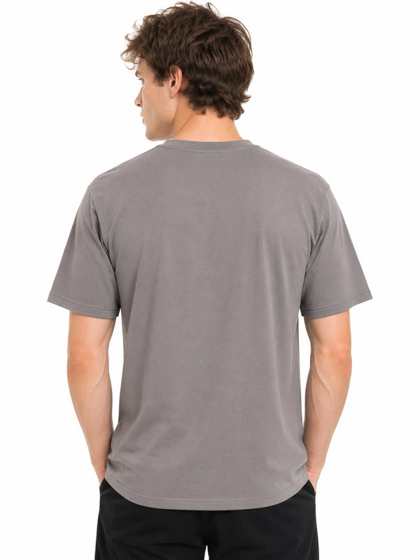 Dark Grey Botanical Graphic T-Shirt