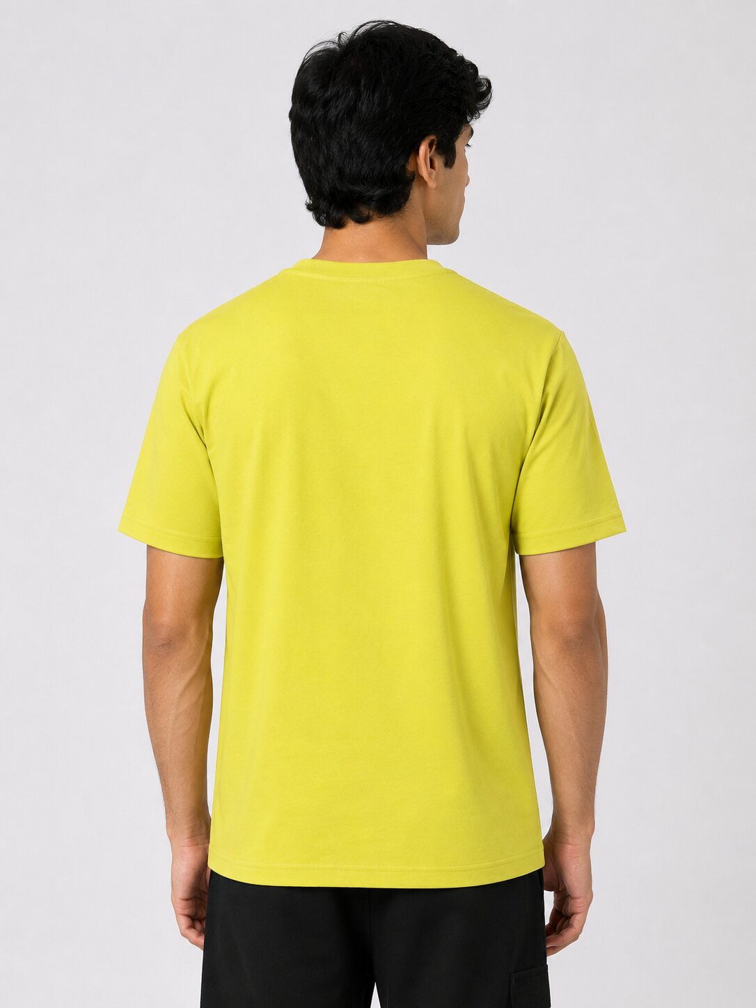 Buy Lime Focused Strength Graphic T-Shirt Online Shopping view 2