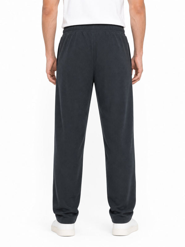 Dark Grey Textured Track Pants