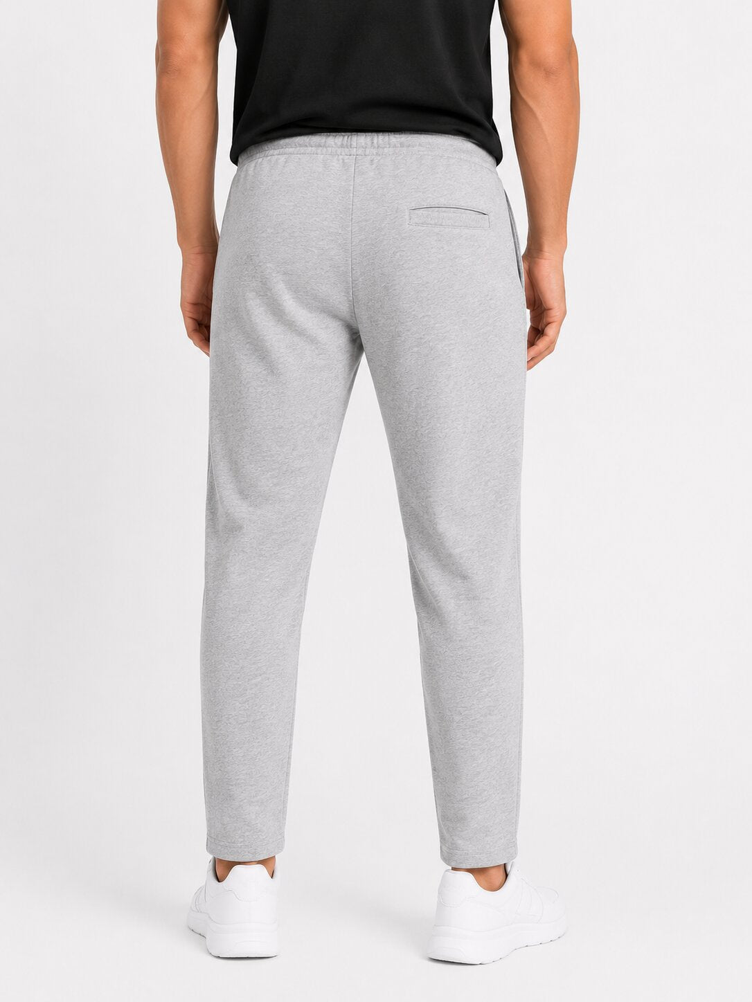 Buy Grey Melange Casual Trackpants Online Shopping view 2