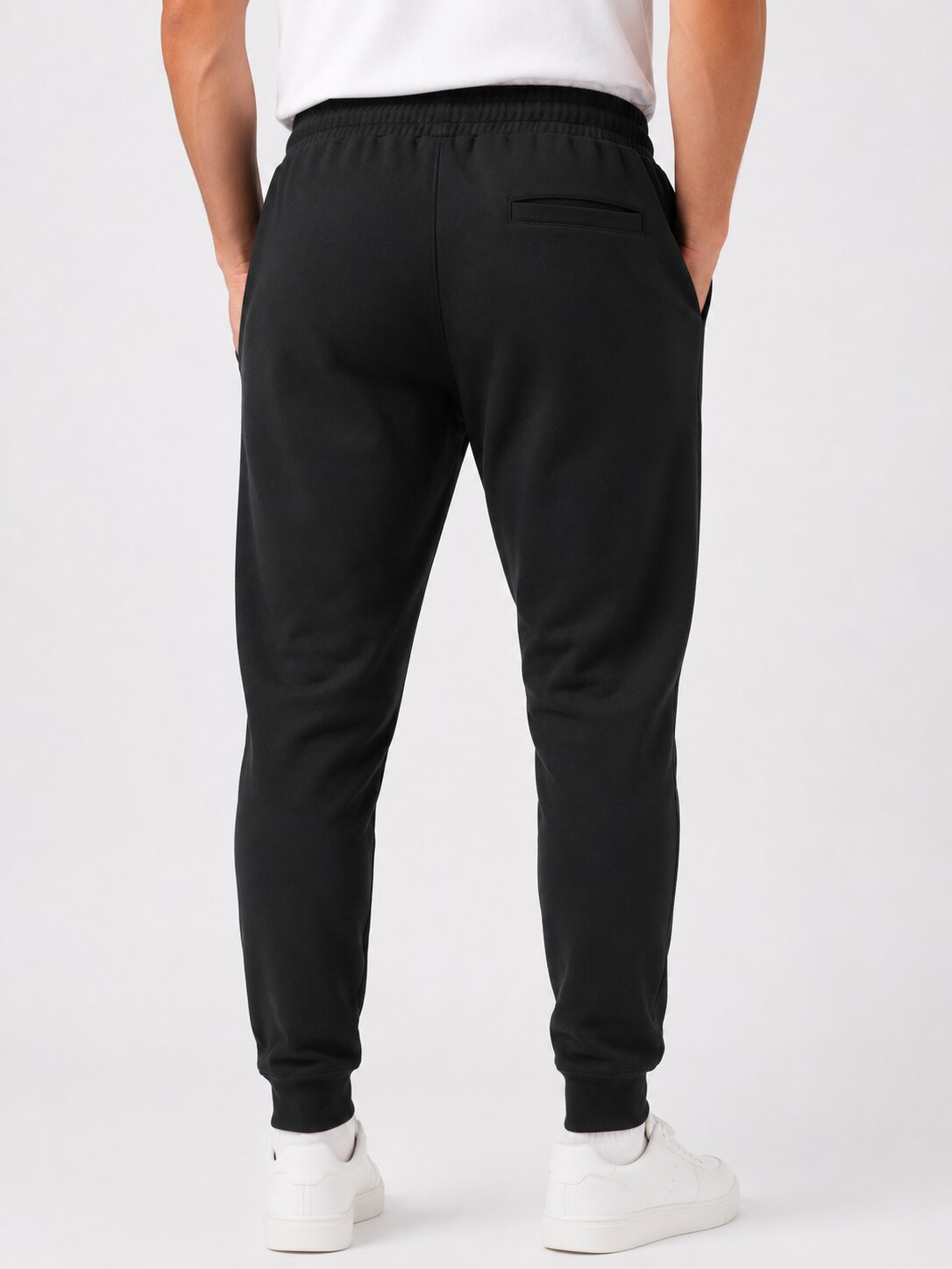 Buy Black Logo Trackpants Online Shopping view 3