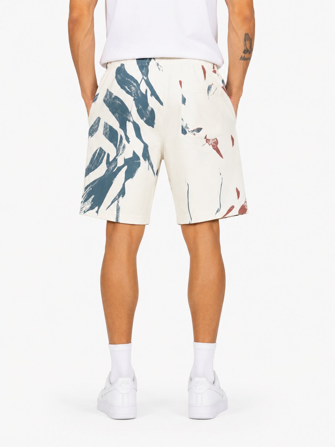 Buy Airforce Abstract Print Casual Shorts Online Shopping view 3