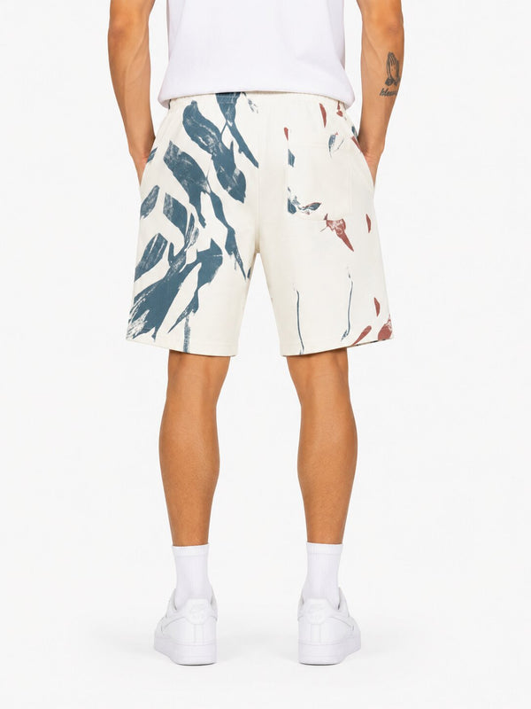 Airforce Abstract Print Casual Shorts