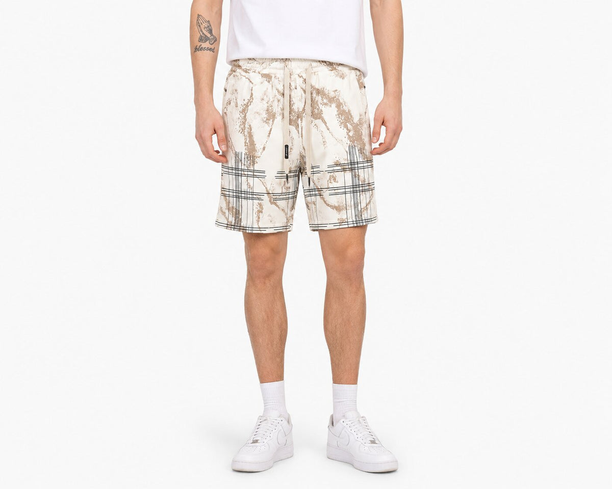Buy Choco Abstract Print Casual Shorts Online Shopping view 3