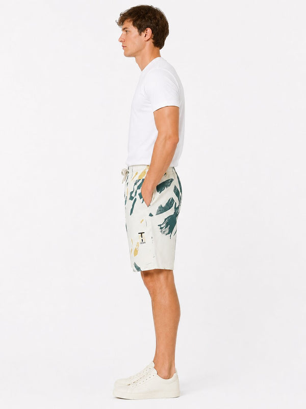 Abstract Print Casual Shorts