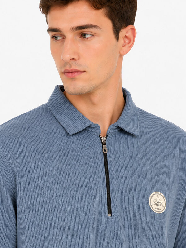 Airforce Zip Collar T-Shirt