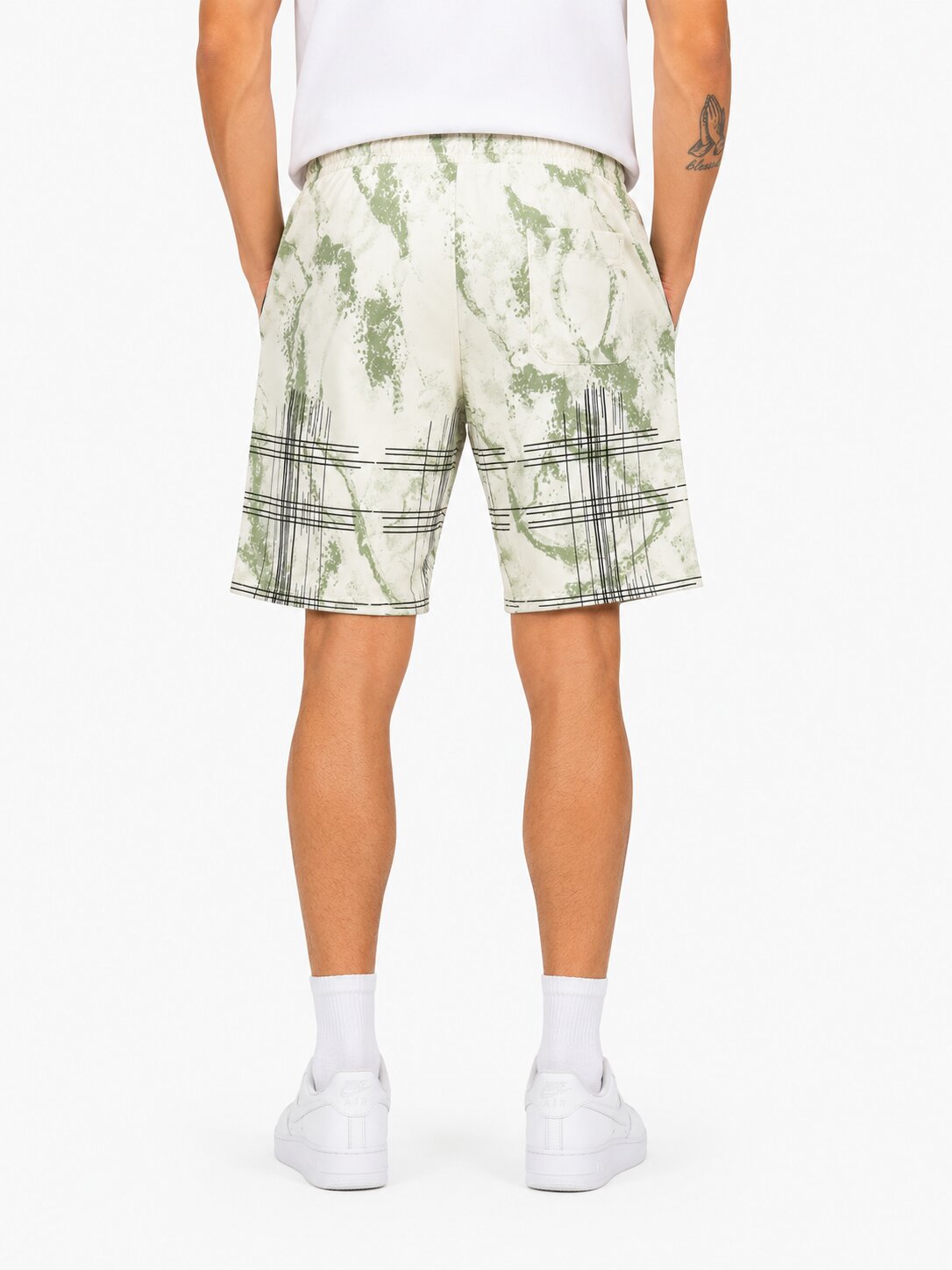 Buy Pista Abstract Print Shorts Online Shopping view 3