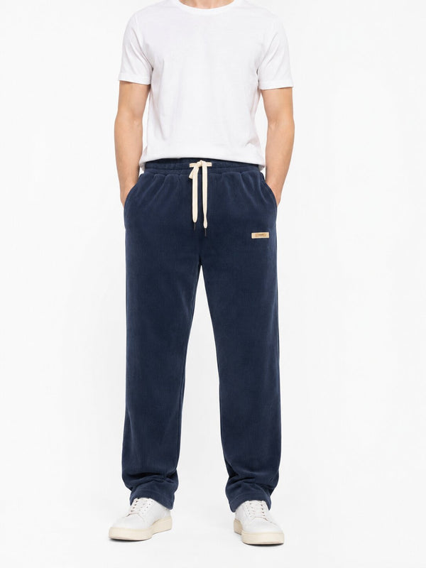 Navy Textured Trackpants