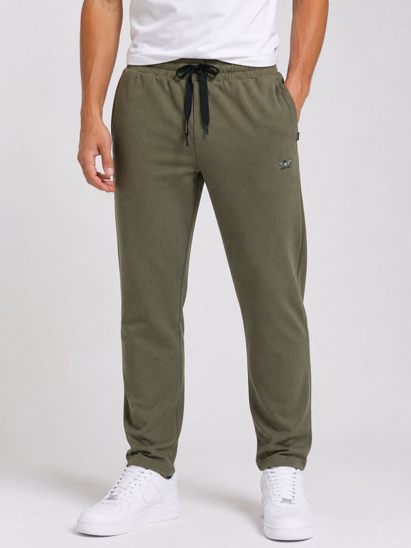Light Olive Textured Trackpants