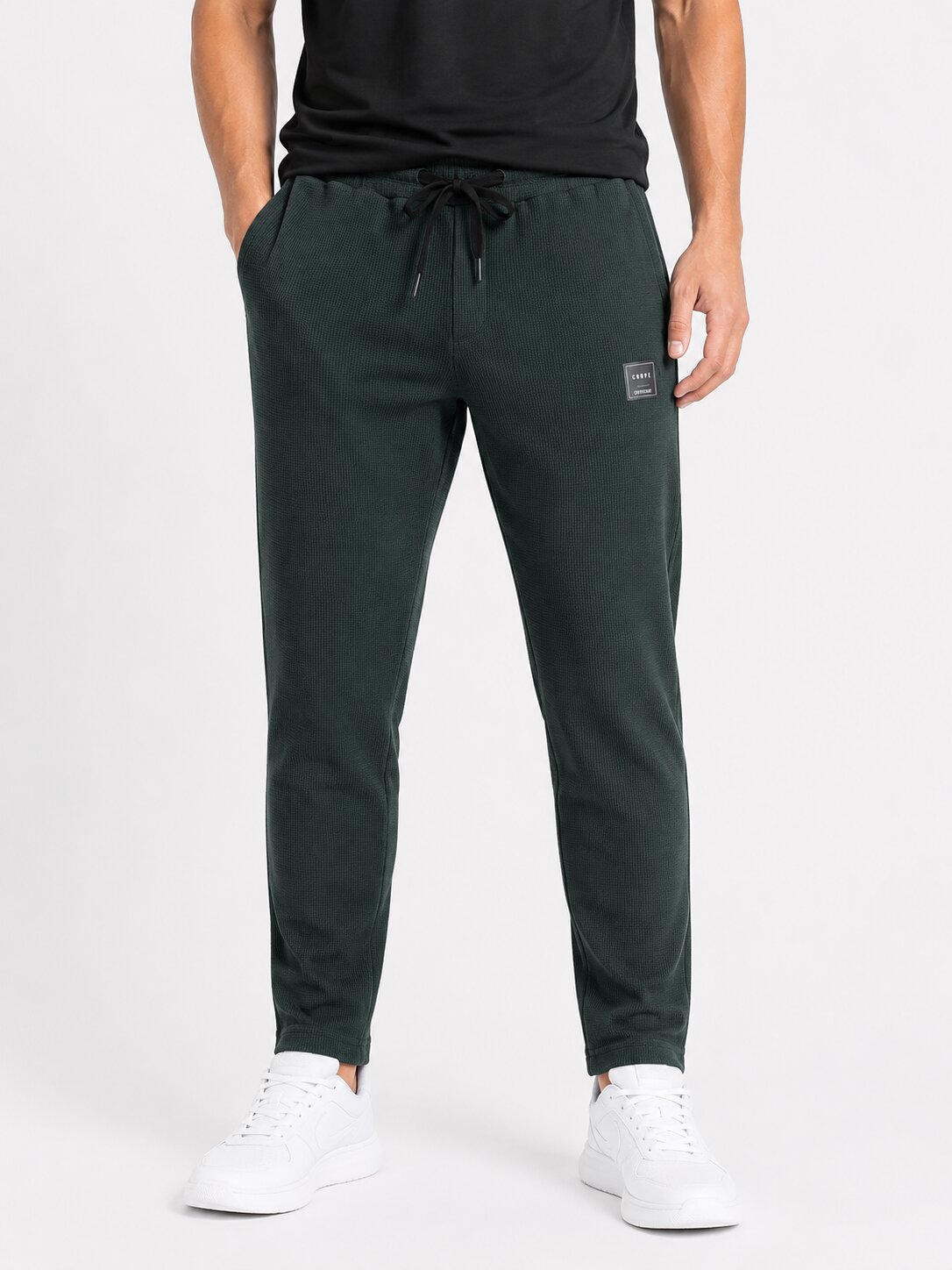 Buy Bottle Textured Trackpants Online Shopping view 3