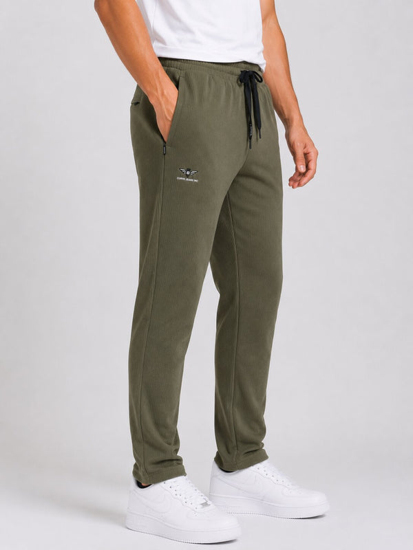 Light Olive Textured Trackpants