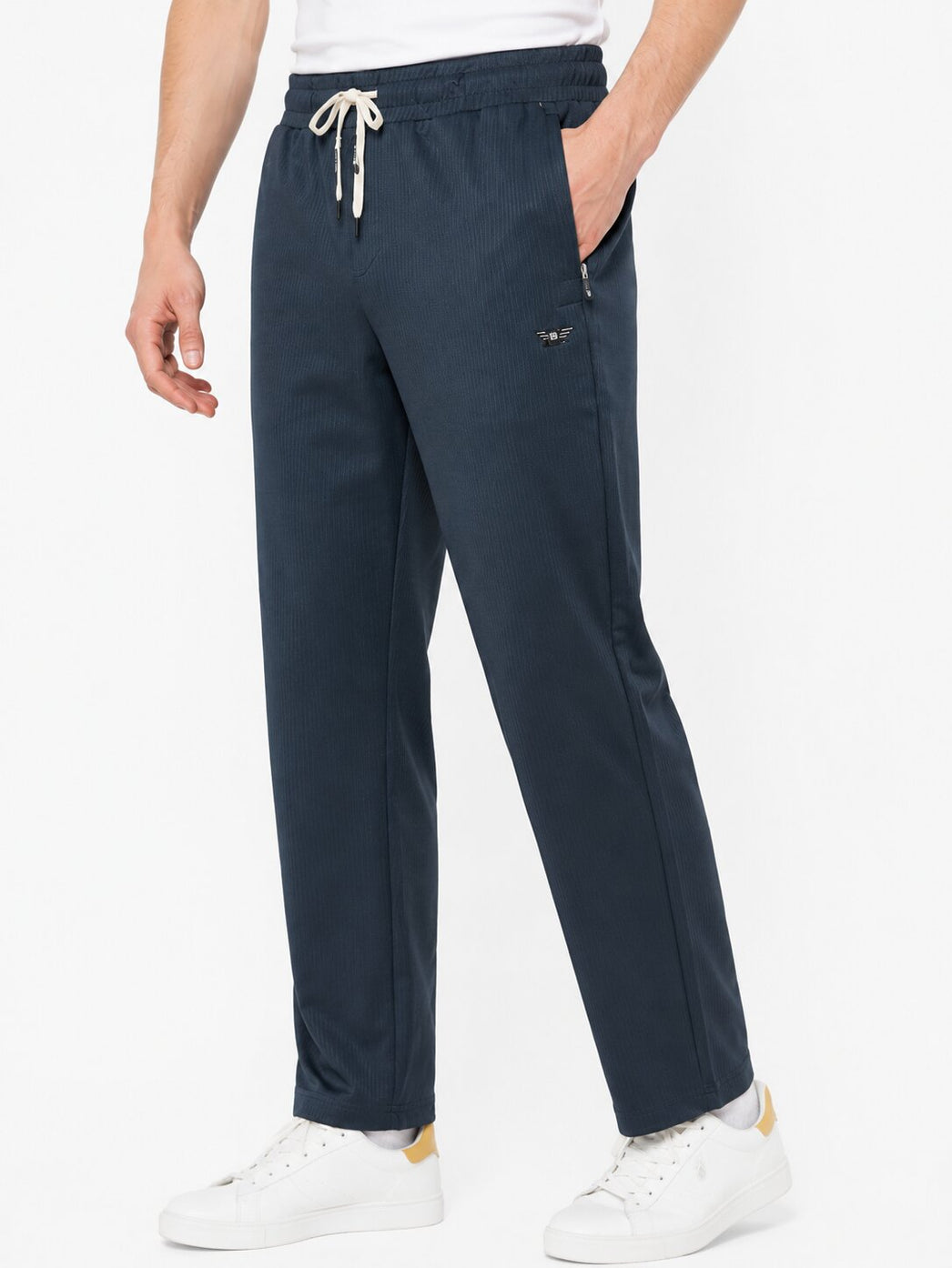 Dark Grey Textured Track Pants
