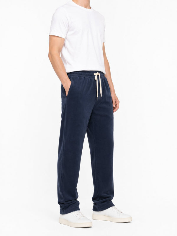 Navy Textured Trackpants