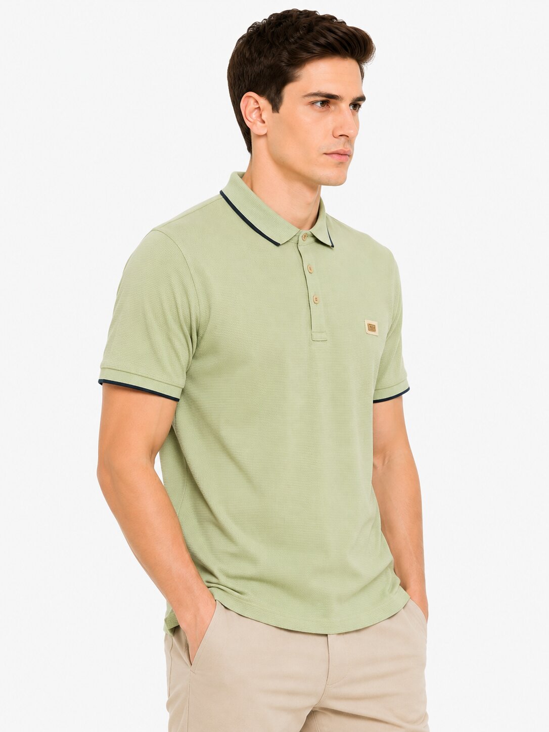 Buy Pista Contrast Polo Online Shopping view 4