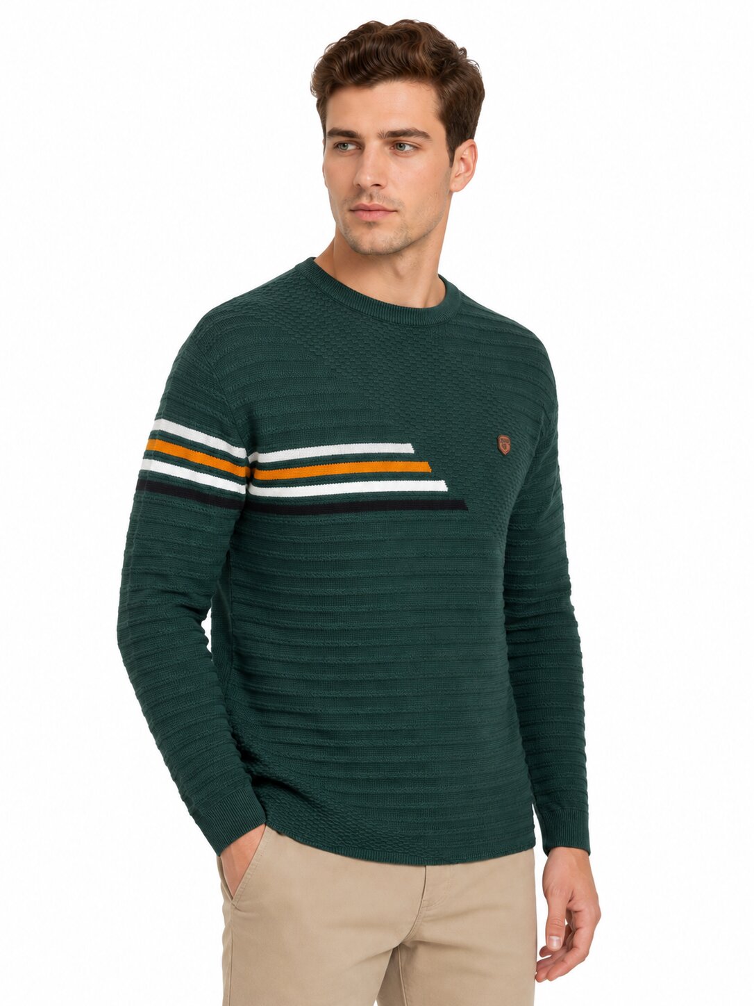 Buy Bottle Multicolor Stripe Sweater Online Shopping view 4