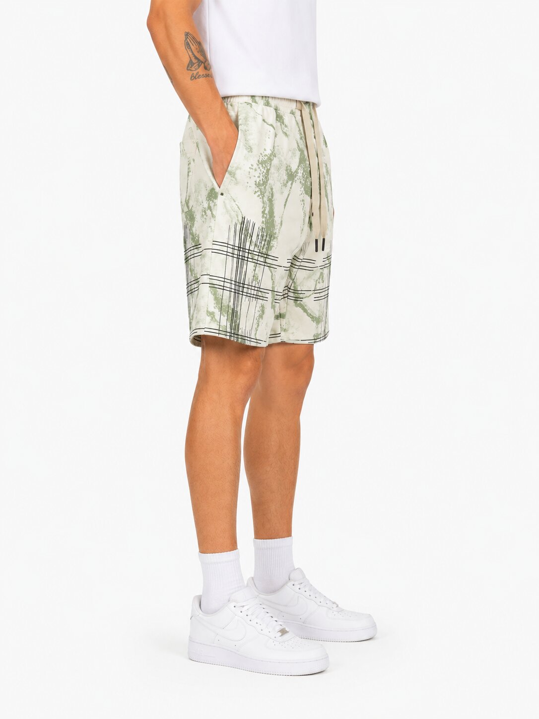 Buy Pista Abstract Print Shorts Online Shopping view 4