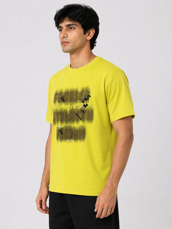 Lime Focused Strength Graphic T-Shirt