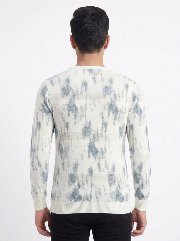 Abstract Brush Print Sweatshirt