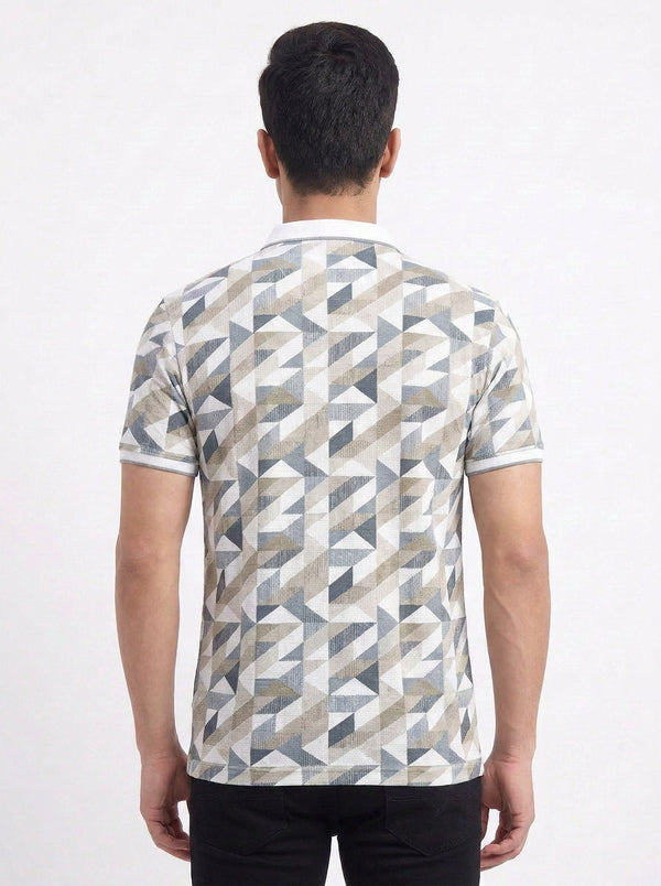 Abstract Geometric Polo T-Shirt