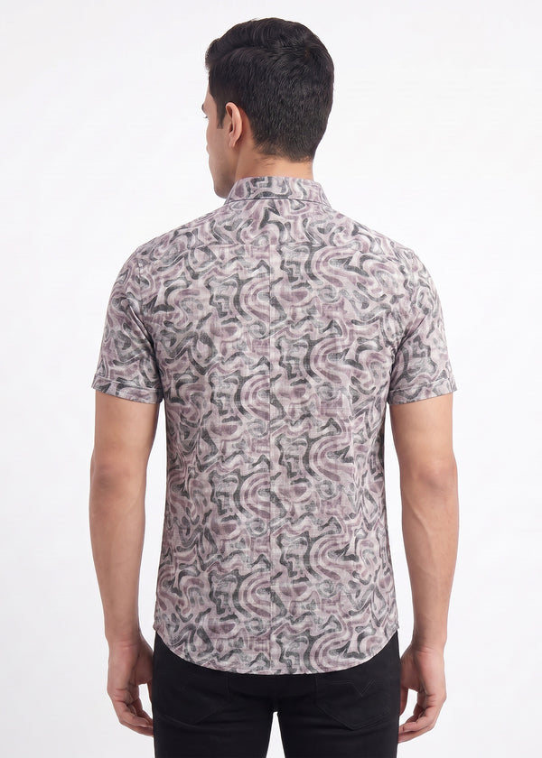 Abstract Printed Casual Shirt