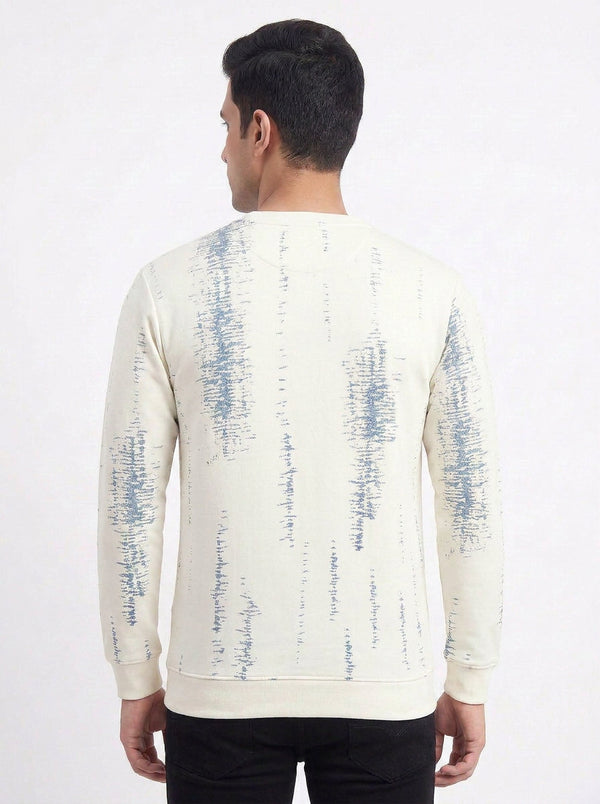 Abstract Stripe Print Sweatshirt