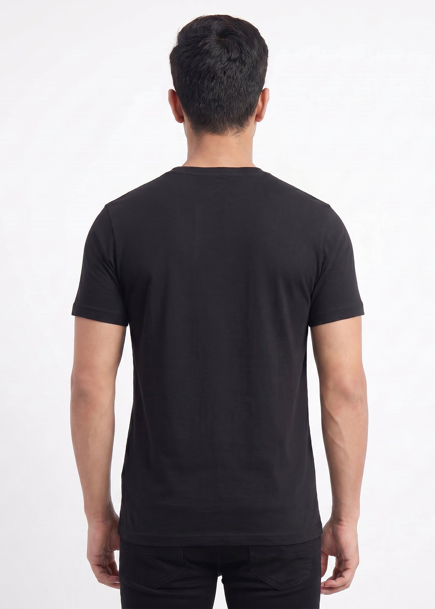 Buy black-abstract-graphic-tshirt Online Shopping view 2