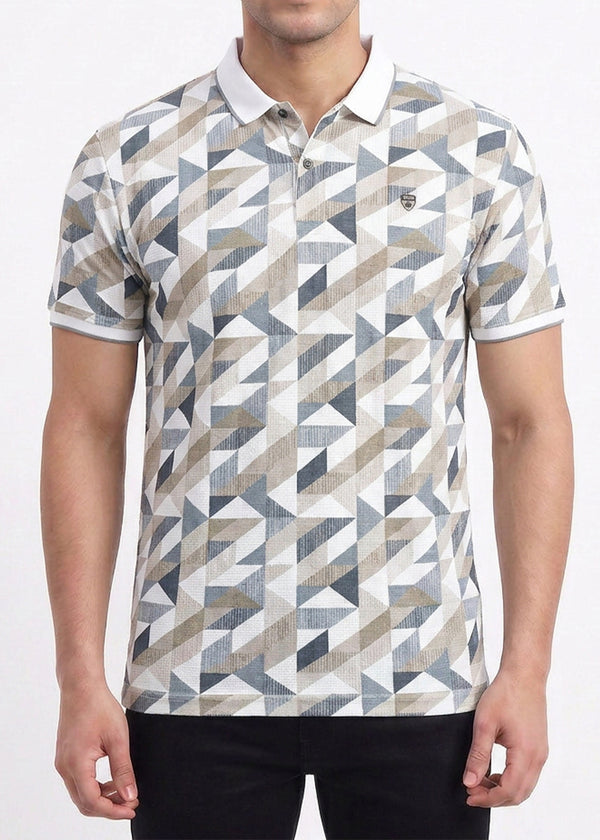 Abstract Geometric Polo T-Shirt