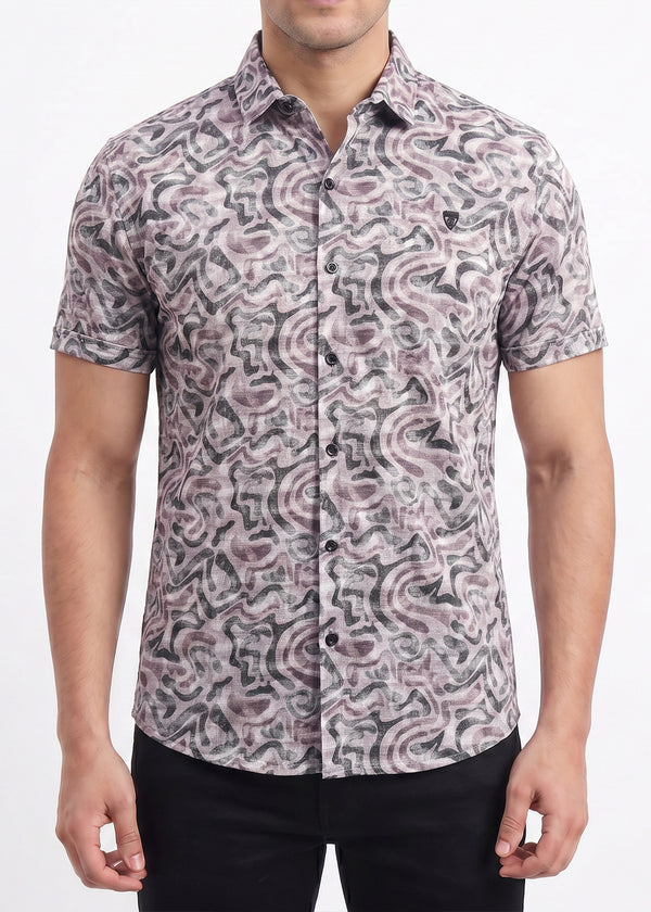 Abstract Printed Casual Shirt