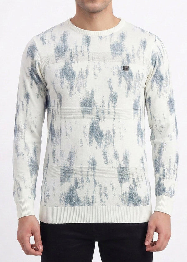 Abstract Brush Print Sweatshirt
