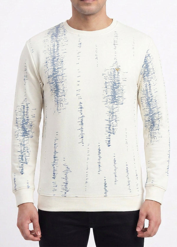 Abstract Stripe Print Sweatshirt
