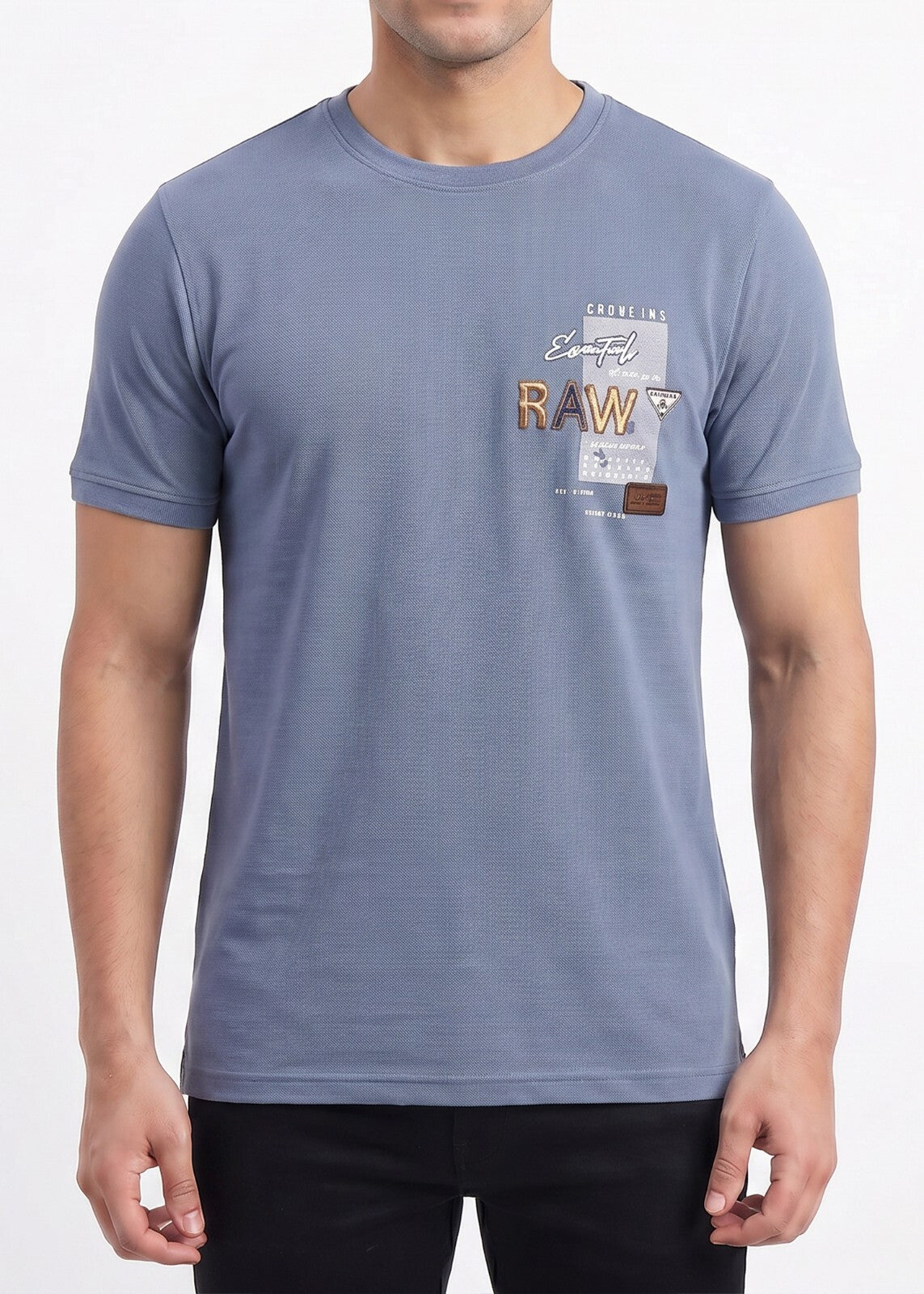 Buy D.grey raw-graphic-tshirt Online Shopping view 3