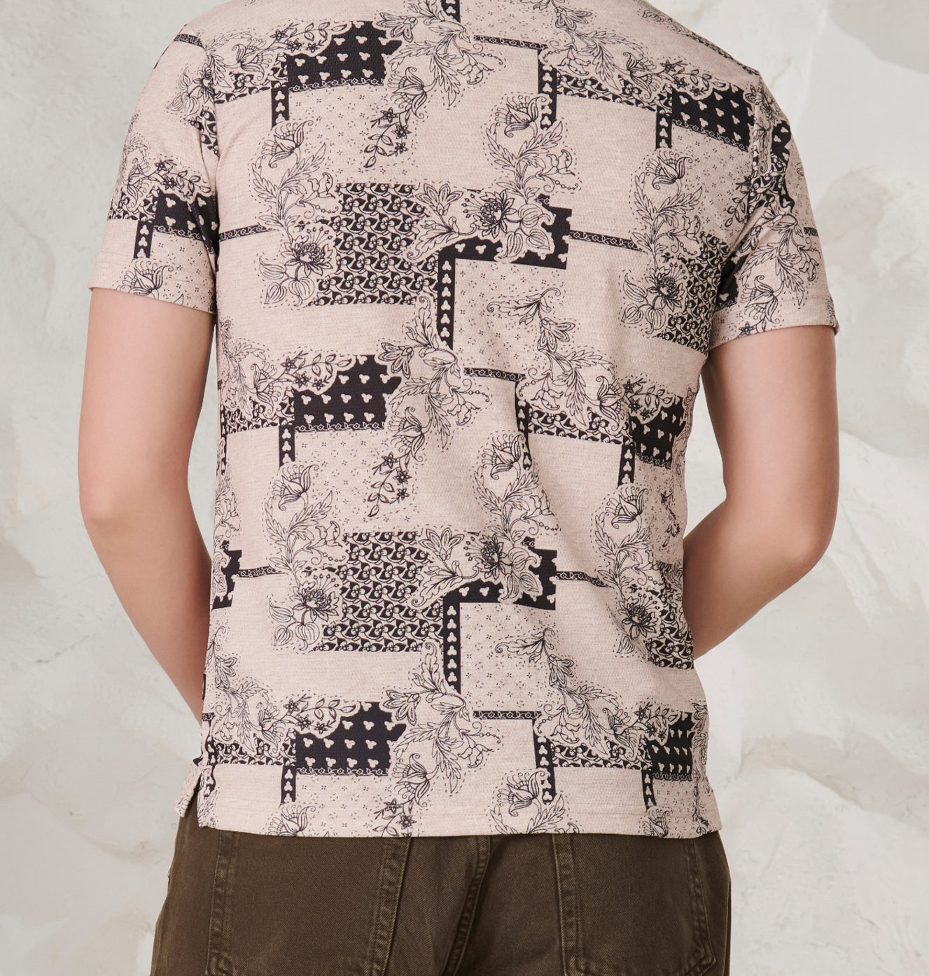 Creeper Plant Cuban Shirt - Khakhi