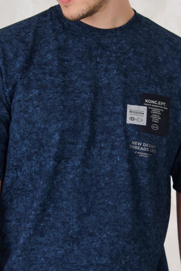 Indigo Cloud Oversized T-Shirt - Navy