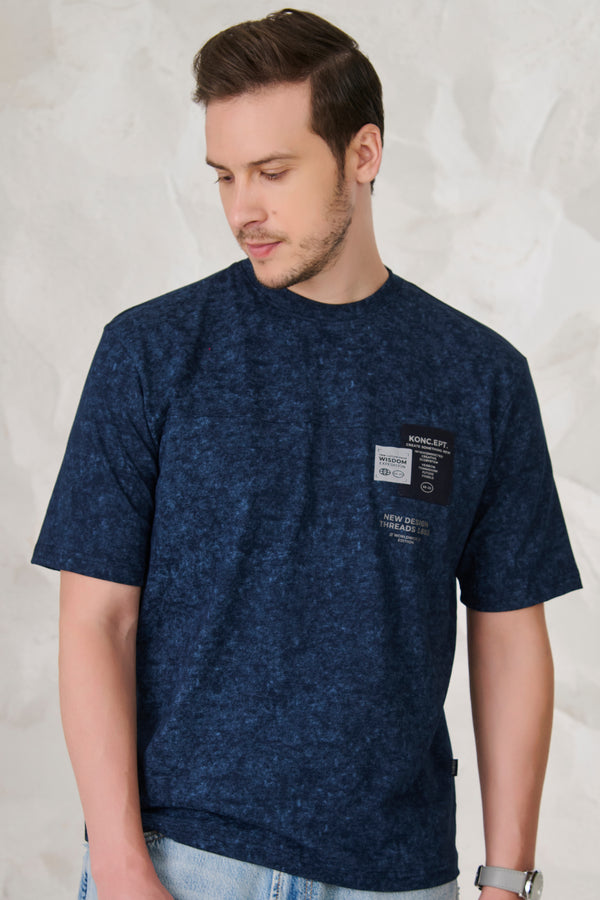 Indigo Cloud Oversized T-Shirt - Navy