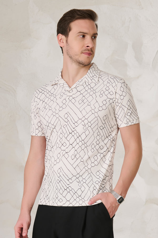 Doodle Cuban T-Shirt - White