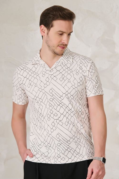 Doodle Cuban T-Shirt - White