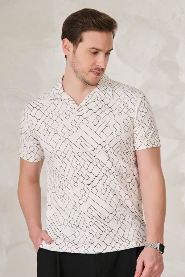 Doodle Cuban T-Shirt - White