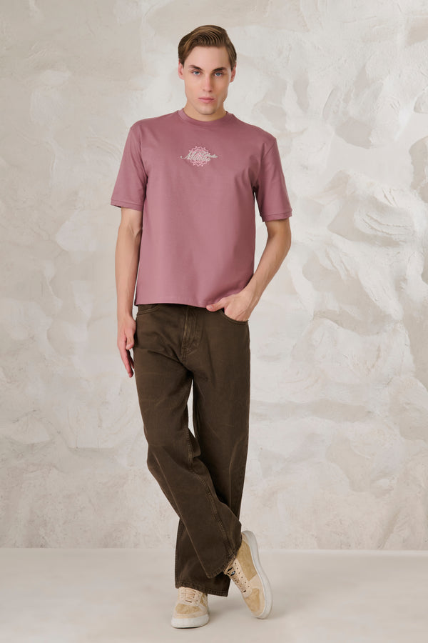 Milano Graphic Oversized Stretch T-Shirt	- Onion Pink