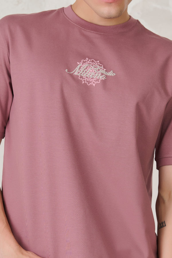 Milano Graphic Oversized Stretch T-Shirt	- Onion Pink