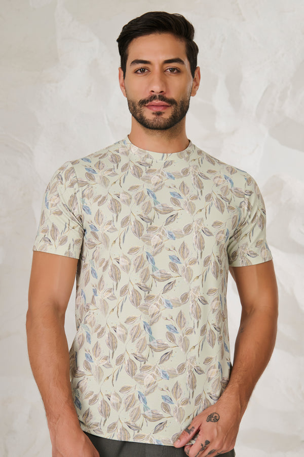 Painted Leaves T-Shirt - Green