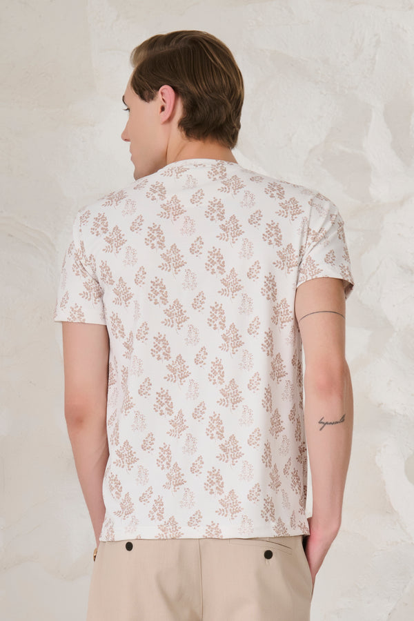 Brown Ferns T-Shirt - White