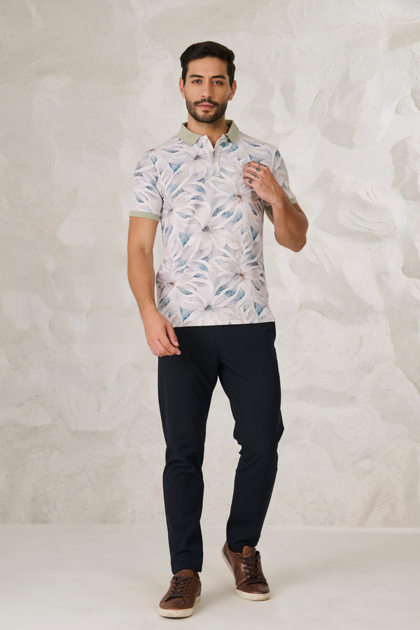 Blooming Flower Polo - Green