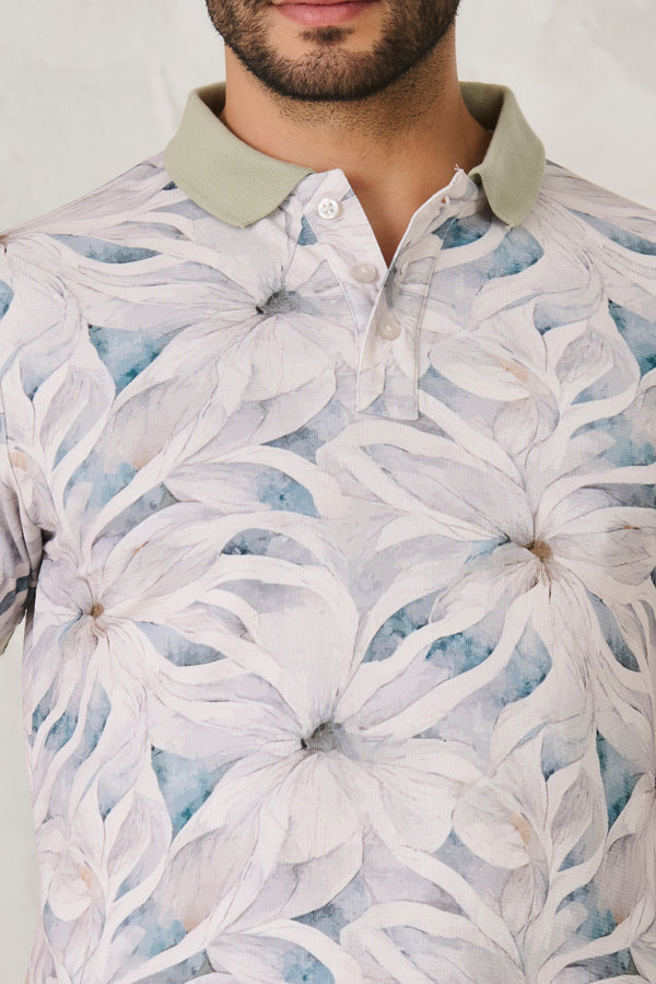 Blooming Flower Polo - Green