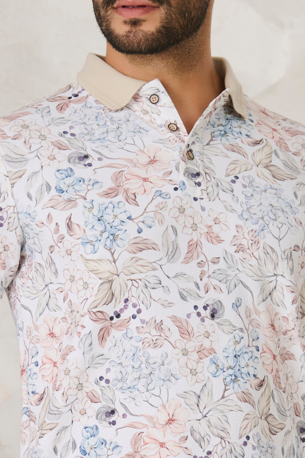 Chintz Polo - Off-white