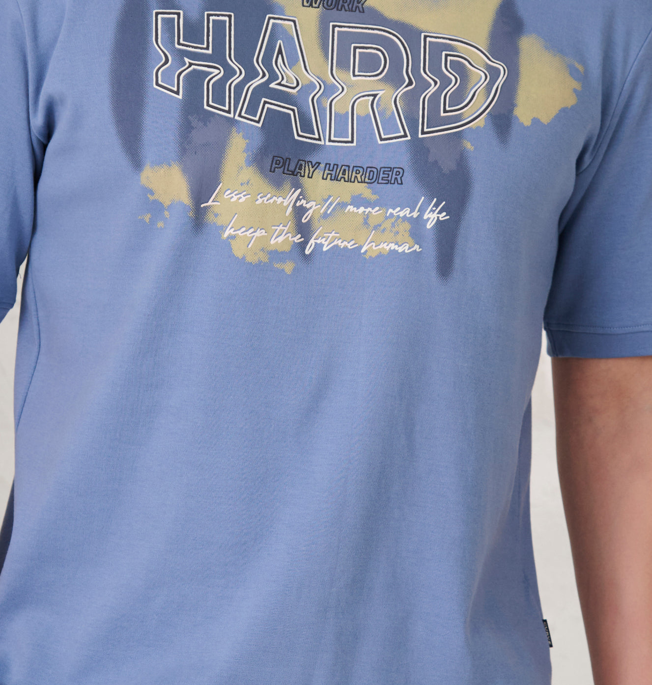 Play Harder Graphics Oversized T-Shirt - Cool Gray